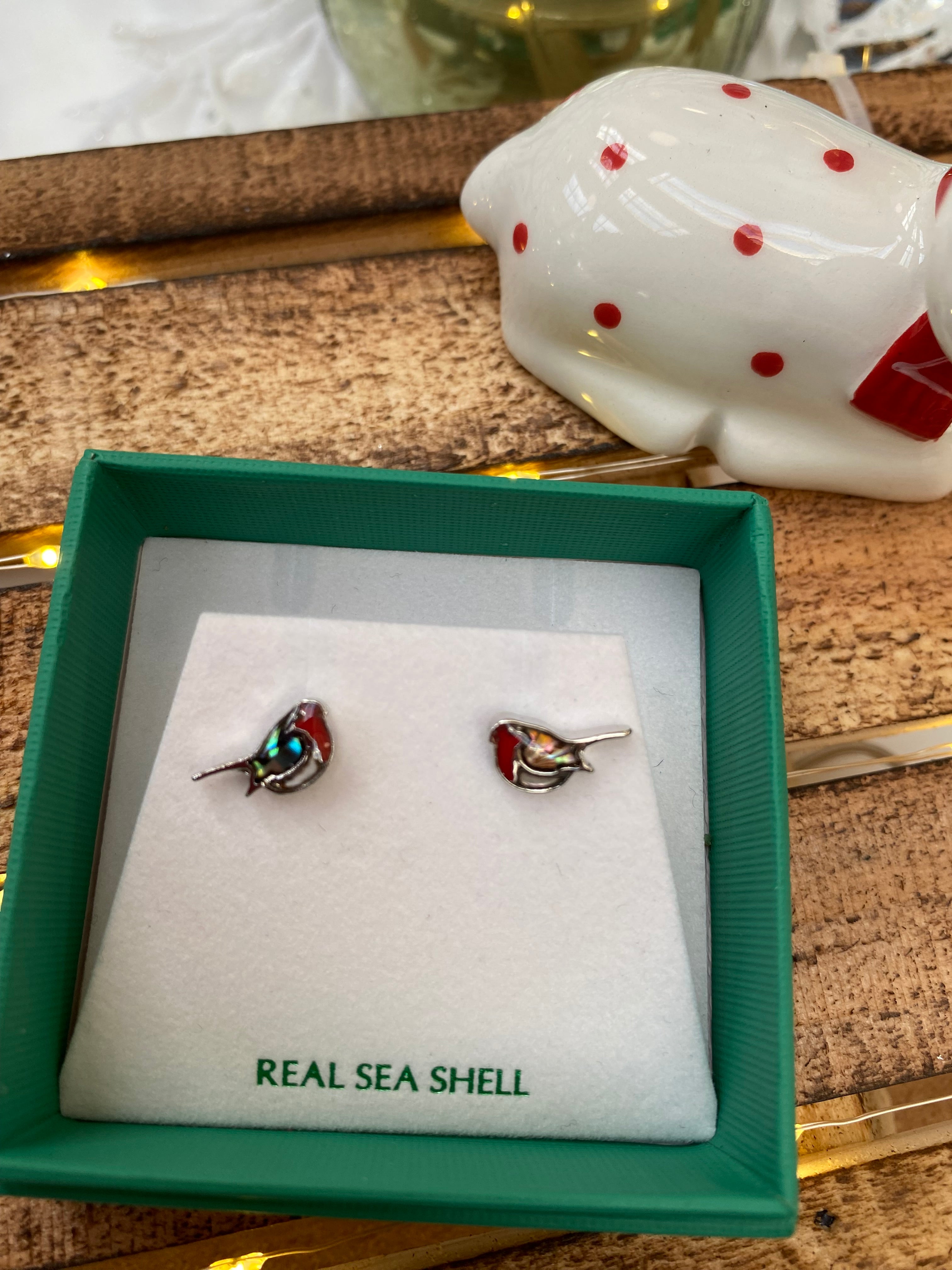 Paua Shell Robin Stud Earrings