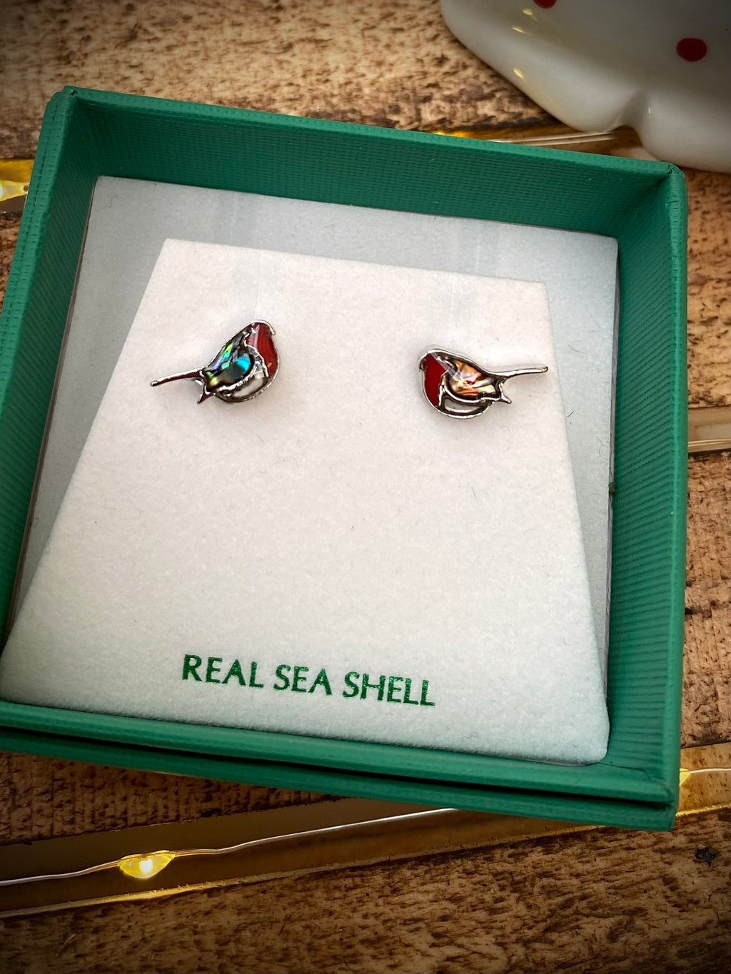 Paua Shell Robin Stud Earrings