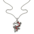 Chinese Dragon Necklace with Red Paua Shell