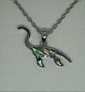 Natural Paua Shell Plesiosaur Necklace