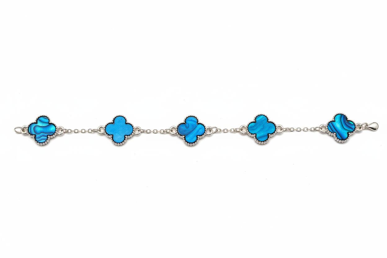 Blue Clover Bracelet Product Shot