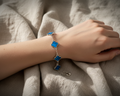 Blue Clover Bracelet Worn