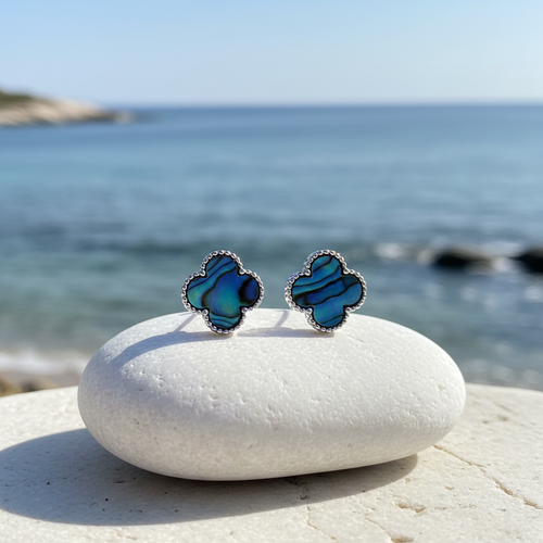 Blue Clover Earrings Lifestyle