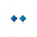 Blue Clover Earrings Product Shot