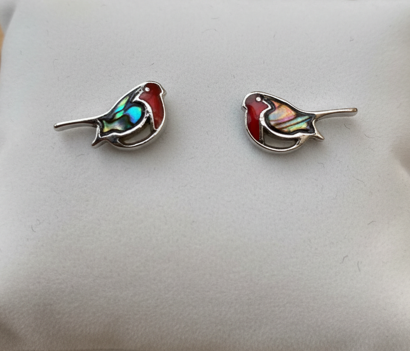 Robin Earrings on Velvet